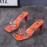 Latest Green Color Shoes for Women Sandals   Fashion Women Clear Rhinestone Heels High Heels   Ladies Ladies Dress Shoes