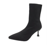 Sock Boots Knitting Stretch Boots High Heels for Women Fashion Shoes   Spring Autumn Ankle Boots Booties Female