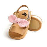 Amozae-Newborn Infant PU Baby Girls Princess Shoes Bowknot Toddler Fashion Summer Sandals Non-slip Shoes For 0-18M