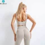 Amozae Seamless Yoga Set Workout Clothes For Women Sports Tracksuit Gym Set Fitness Clothing Long Sleeve Yoga Suit Outfit Sportswear