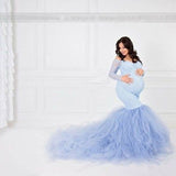 Lace Maxi Dress Long Sleeve Maternity GownPregnant Women Clothes Photography Pregnancy Dress Maternity Dresses for Photo Shoot
