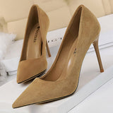 Back to college Shoes 2022 New Women Pumps Suede High Heels Shoes Fashion Office Shoes Stiletto Party Shoes Female Comfort Women Heels