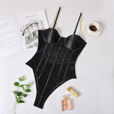 Amozae Hirigin   Bodysuit Women Lace Strapless Bodies For Women Female Bodys Overalls For Women Slim One Piece Bodycon Body Suit