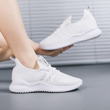 Amozae  Women Sneakers 2022 Casual Fashion Running White Shoes Female Flats Shoes Light Breathable Mesh Tennis Sports Shoes Basket Femme