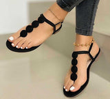 Amozae- Summer Gladiator Women Flat Sandals Open Toe Casual Beach Ladies Shoes Bohemian Buckle Strap Roman Sandals Flip Flops