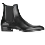 Amozae    Black Friday Amozae  Chelsea Boots Real Leather Winter For Man Suede Slip On Martin Ankle Boots Winter Pointed Toe Soft Leather Shoes Large Size Man