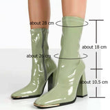 Amozae--  New Fashion Autumn Winter Solid Mid Calf Boots High Chunky Pltaform Big Szie 43 Concise Style Elegant Office Lady Shoes