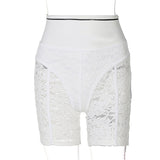 Amozae High Waist See-Through Zip Up Bodycon Pencil Pants Summer Women Fashion Streetwear Casual Trousers Club