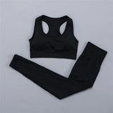 Amozae Seamless Yoga Set Gym Clothing Workout Clothes For Women Gym Set High Waist Sport Outfit Yoga Fitness Suit