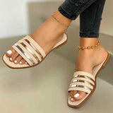 Women's Sandals Gladiator Slip On Woman Flats Shoes Heels Peep Toe Ladies Casual Shoes Female Summer Sandalias Plus Size 35-43