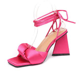 Amozae-Fashion Women Sandals High Heels Ankle Strap Summer Shoes Ladies Plus Size Pump Female Comfort Design   Woman Shoes New