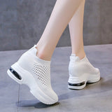 Amozae sock sneakers women 2022 air cushion woman sports shoes for running shoes summer breathable white black platform sneakers