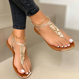 Amozae-   Women Flats Summer Beach Sandals Casual Shoes Woman Lazy Flip Thong Sandalias Mujer Sapato Feminino Plus Size