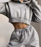 Amozae Hirigin 2022 Winter Fashion Outfits For Women Tracksuit Hoodies Sweatshirt And Sweatpants Casual Sports 2 Piece Set Sweatsuits