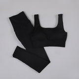 Amozae High Waist Seamless Yoga Set Workout Clothes For Women Sports Gym Set Fitness Clothing Long Sleeve Yoga Suit