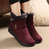 Amozae-Back to College Winter ankle boots women shoes 2024 new fashion non-slip warm plush zipper Casual shoes woman snow boots Dropshipping