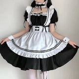 2021 Black Cute Lolita Maid Costumes Girls Women Lovely Maid Cosplay Uniform Animation Show Japanese Outfit Dress Clothes
