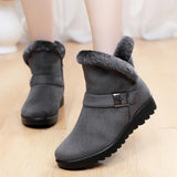 Amozae-Back to College Women boots snow 2024 warm plush suede zipper winter boots women shoes woman ankle boots female no-slip Botas Mujer