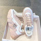 Amozae Navy Blue Sneakers Women Running Shoes Platform Designer Womens Sport Shoes Woman Height Increasing Chunky Sneakers Women Pink