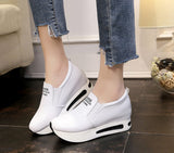 Amozae white platform shoes Hidden Heel Women Casual Platform Shoes Woman Sneakers Shoes for Women Height Increasing Wedges Shoes