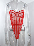 Amozae Hirigin   Bodysuit Women Lace Strapless Bodies For Women Female Bodys Overalls For Women Slim One Piece Bodycon Body Suit