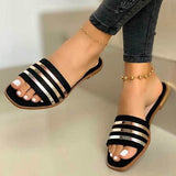 Amozae-Women's Sandals Gladiator Slip On Woman Flats Shoes Heels Peep Toe Ladies Casual Shoes Female Summer Sandalias Plus Size 35-43