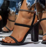 Women Sandals 2021 Ladies 8.5cm High Heels Shoes Woman Pumps Open Toes Fashion Party Female Lady Heels Shoes Sandals For Women