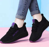 Amozae-New Arrival Fashion White black Women Casual Shoes Summer Female Breathable Lace Up Platform Sneakers Ladies Net Shoes