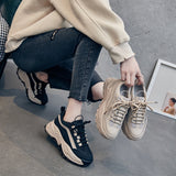 Amozae-- 2024 Spring New Women's Casual Shoes Comfortable Lace-Up Sneakers Women's Shoes Thick-Soled Increased Women's Vulcanized Shoes