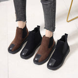 Amozae-  2024 Autumn Winter New Women Chelsea Booties Flat Female Short Tube Platform Retro Plus Velvet Cotton Shoes Woman Ankle Boots