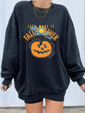 Halloween 2021 Pumpkin Skull Print Sweatshirt for Women Fall Europe and America Style New Casual Thin Pullover Female Hoodies