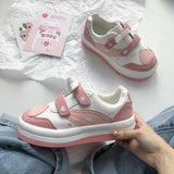 Amozae Sport Sneakers Woman Pink Lolita Harajuku Kawaii Shoes Japan Platform Flat Vulcanize Spring Anime Running Rubber Sole Casual