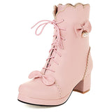 Amozae-- 2024 New Fashion Autumn Winter Ankle Lace Up Boots Big Size 43 Comfy Walking Sweet Lovely Lolita Cossplay Dress Cross Tied Shoes