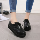 Creepers Casual Shoes Woman Plus Size Sneakers Women Shoes Ladies Platform Shoes 2020 Lace-up Women Flats Female Shoes Loafers