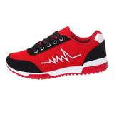 Amozae  Wedge Shoes Woman New Mesh Women Shoes Luxury Designers Lace-Up Red Black Women Sneakers Casual Chaussures Femme Basket Femme