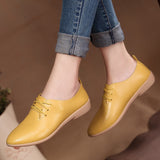 Amozae  Back to College Women flats single sneakers women shoes flats leather mom solid color casual loafers shoes woman flat tenis feminino