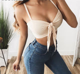 New Hot Women's Strappy Skinny Bodycon Bandage Lace Up   Clubwear Tank Crop Tops Sleeveless Summer Cami Bustier Vest