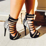 Amozae brand design big size 47   Gladiator cool punk Women Shoes Summer Party nightclub high heels platform Woman sandals women