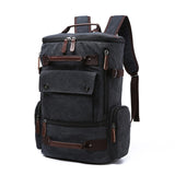 Back to college Men's Backpack Vintage Canvas Backpack School Bag Men's Travel Bags Large Capacity Backpack  Laptop Backpack Bag High Qualit