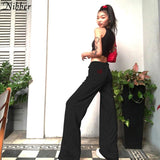 Amozae-Nibber high street casual Solid wide leg pants women 2019autumn fashion office ladies loose Bottoms Slim Soft pants femme mujer