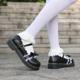 Amozae Sweet Lolita Shoes women Harajuku Cute shoes lolita shoes bow black platform shoes Loli Round Head Women Shoes Princess 2022 A10