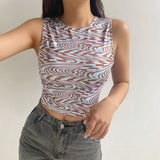 Lace   Skinny Women Y2k Cami Summer Backless E Girl Camisole Y2k Aesthetic Tank Tops Floral Print Streetwear Women Crop Tops