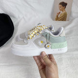 Amozae New Fashion Summer Increased Outdoor Small White Women Flats Shoes Macarons Color Comfortable Breathable Sneakers