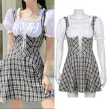 Amozae  Lace Bow Patchwork Split Dress   Vintage 90s Aesthetic Milkmaid Korean Bodycon Dress Female Kawaii Cute Clothes