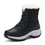 Amozae-Winter Shoes Women Boots Plus Size 42 Waterproof Platform Boots For Women Snow Boots Women Winter 2024 Botas Mujer Black White