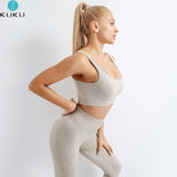 Amozae Seamless Yoga Set Workout Clothes For Women Sports Tracksuit Gym Set Fitness Clothing Long Sleeve Yoga Suit Outfit Sportswear