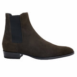 Amozae    Black Friday Amozae  Chelsea Boots Real Leather Winter For Man Suede Slip On Martin Ankle Boots Winter Pointed Toe Soft Leather Shoes Large Size Man