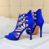 Amozae-2024 Women Fetish Stripper Sandals Ankle Boots 10.5cm High Heels Lace Up Gladiator Gladiator Peep Toe Yellow Summer Blue Shoes