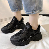 Women's Vulcanized Shoes Lace Up Ladies Platform Casual Comfort Shoes Women Chunky Sneakers Spring Female Footwear New Fashion