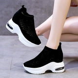 Amozae sock sneakers women 2022 air cushion woman sports shoes for running shoes summer breathable white black platform sneakers